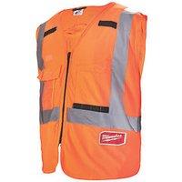 Milwaukee Hi-Vis Vest Orange 2X Large / 3X Large 46" Chest (789GC)