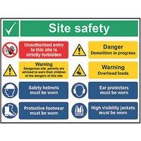 Essentials "Site Safety" Notice Sign 600mm x 800mm (789HL)