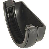 FloPlast Half Round External Stop End Anthracite Grey 112mm (789KJ)