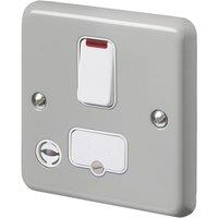 MK Contoura 13A Switched Fused Spur & Flex Outlet with Neon Grey with White Inserts (789RG)