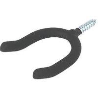 Smith & Locke Heavy Duty Screw-In Anti-Slip U Storage Hook Black 85 x 130mm (7903J)