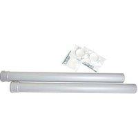 Ideal Heating Vertical Flue Extension Pipes 80mm x 1m 2 Pack (7905X)