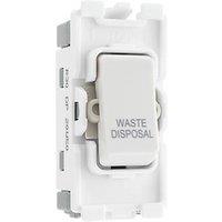 British General Nexus 800 Grid 20A Grid DP 'Waste Disposal' Printed Switch White (790RF)