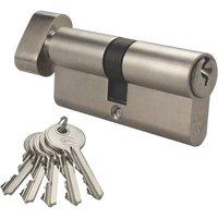 Smith & Locke Fire Rated 1 Star Thumbturn Thumbturn Lock 35-35 (70mm) Satin Nickel (790TE)