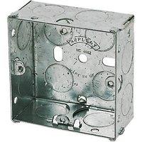 Appleby 1-Gang Galvanised Steel Back Box 25mm (79195)