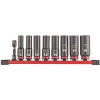 Milwaukee SHOCKWAVE 3/8" Drive Impact Deep Socket Rail Set 9 Pieces (791GE)