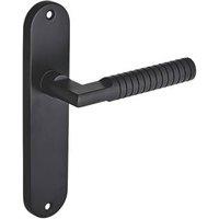 Smith & Locke Studland Fire Rated Latch Long Lever Door Handles Pair Matt Black (791HY)