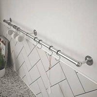 Rothley 8-Hook Utensil Rail Kit Brushed Nickel 1000mm (791RR)