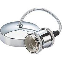 Knightsbridge Vintage 6 Pendant Set Light Fitting E27 Polished Chrome 3 1/2 (791TY)