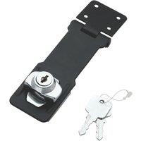 Smith & Locke Hasp & Staple Black Powder-Coated 115mm (791VE)