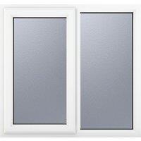 Crystal Left-Hand Opening Obscure Double-Glazed Casement White uPVC Window 1190mm x 965mm (791VH)