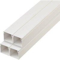 Deta TTE uPVC White Maxi Trunking 50mm x 50mm x 2m 4 Pack (791VT)