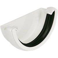 FloPlast Half Round External Stop End White 112mm (79248)