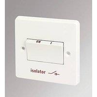 Crabtree Capital 6A 1-Gang 3-Pole Fan Isolator Switch White (79280)