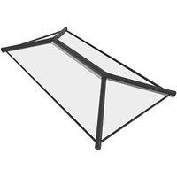 Crystal Clear Aluminium & uPVC Double-Glazed Lantern Roof Black 2000mm x 1500mm (792JM)
