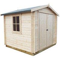 Shire Bradley 8' x 8' (Nominal) Apex Timber Log Cabin (7938X)