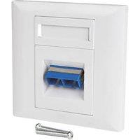 Labgear 1-Gang Double Fibre Socket White with Colour-Matched Inserts (793KM)