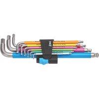 Wera 3950/9 Hex-Plus Multicolour HF Stainless 1 Metric L-Key Set 9 Pcs (793XX)