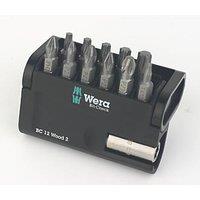 Wera Bit-Check 12 Wood 2 1/4" Hex Shank Mixed Bit Set 12 Pieces (794FU)