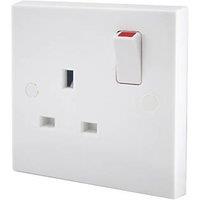 British General 900 Series 13A 1-Gang DP Switched Plug Socket White (79602)