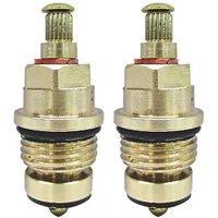 Flomasta 1/2" BSP Full Turn Brass Threaded Tap Glands Pack (7960F)