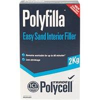 Polycell Trade Polyfilla Easy Sand Interior Filler White 2kg (7968F)