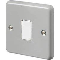 MK Contoura 10A 1-Gang Intermediate Switch Grey with White Inserts (796RG)