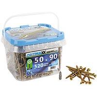 Optimaxx PZ Countersunk Wood Screws 5mm x 90mm 320 Pack (796TY)