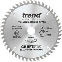 Trend CSB/16048 Wood Circular Saw Blade 160mm x 20mm 48T (796XG)