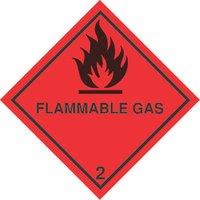 "Flammable Gas" Diamond 100mm x 100mm (797FX)
