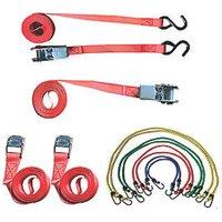 Smith & Locke Bungee & Rachet Tie-Down Set with S-Hooks 12 Pieces (797XT)