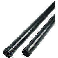 FloPlast Push-Fit Single Socket Soil Pipe Black 110mm x 1m (79994)
