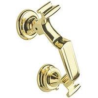 Hardware Solutions Door Knocker Doctor Polished Brass 85mm x 176mm (799KK)