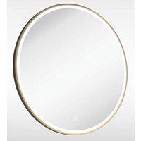 Sensio Frontier Round Illuminated Bathroom Mirror Brass With 1681lm LED Light 800mm x 800mm (801PE)
