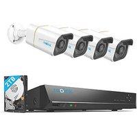 Reolink NVS8-5KB4-A 2TB 8-Channel 4K PoE NVR Kit & 4 Indoor & Outdoor Cameras (801RC)