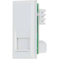 Contactum Media Modular Slave Telephone Socket White (801RP)