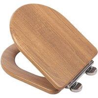 Croydex Levico Soft-Close with Quick-Release Toilet Seat Moulded Wood Natural Finish (804KK)