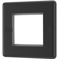 LAP 2-Module Modular Faceplate Matt Black (804PN)