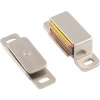 Essentials Premium Adjustable Magnetic Cabinet Catch Satin Nickel 46mm x 14mm 4 Pack (805TE)