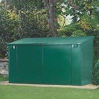 Asgard Max Plus 7' 6" x 3' 6" (Nominal) Pent Metal Bike Store Green (8069K)