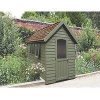 Forest FRA58GNIN 5' 6" x 8' 6" (Nominal) Apex Overlap Timber Shed with Assembly (806PP)