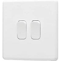 Arlec 10A 2-Gang 2-Way Light Switch White (806RU)
