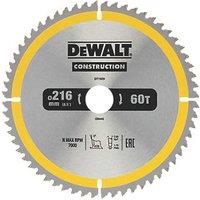 DeWalt Wood TCT Saw Blade 216mm x 30mm 60T (8078V)