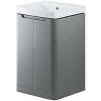 Floorstanding Vanity Unit & Basin Matt Grey 500mm x 460mm x 840mm (807PJ)