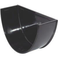 FloPlast Hi-Cap Half Round Internal Stop End Black 115mm (807YE)