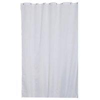 Croydex Textile Shower Curtain White 1800mm x 1800mm (808GY)