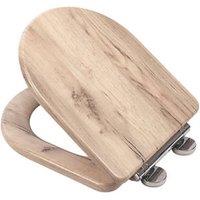 Croydex Varese Soft-Close with Quick-Release Toilet Seat Moulded Wood Natural Finish (808KK)