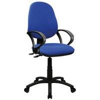 Nautilus Designs Java 200 Medium Back Task/Operator Chair Fixed Arms Blue (808PK)