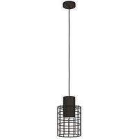 Eglo Milligan 20cm Single Pendant Light Black/White (808PL)