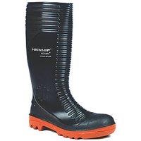 Dunlop Acifort Size 6 Black Steel Toe Cap Safety Wellies (80978)